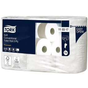   Tork Toalettpapír T4 Kistekercses Premium Soft, 3R., Hófehér, 35M/Tek, 248 Lap, 6Tek/Csg, 7Csg/Karton