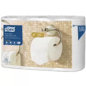   Tork Toalettpapír T4 Kistekercses Premium Extra Soft, 4R., Fehér, 19,5M/Tek, 153 Lap, 6Tek/Csg, 7Csg/Karton
