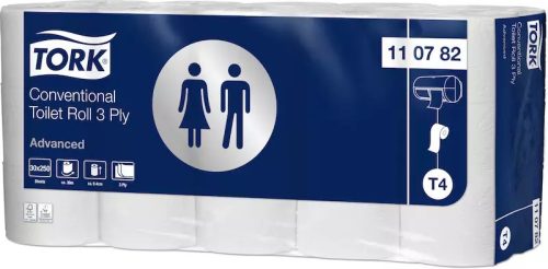 Tork Toalettpapír T4 Kistekercses Premium 3R., Fehér, 32M, 250Lap, 30Tek/Csg