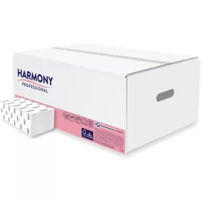   Harmony Kéztörlő Z. Hajt, 2R., Fehér, 150Lap/Csg, 20Csg/Karton, 32Karton/Raklap