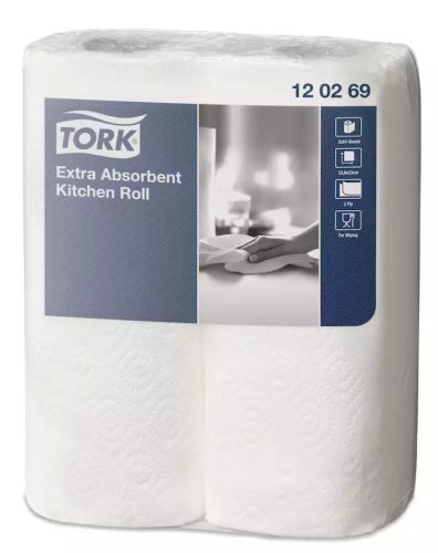 Tork Konyhai Törlőpapír Premium Fehér, 15,4M/Tek, 2Tek/Csg, 12Csg/Karton