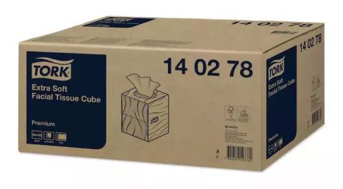 Tork Kozmetikai Kendő Premium F1 Kocka, 2R., 100 Lap/Doboz, 30Doboz/Karton