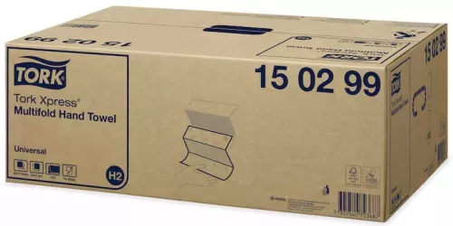 Tork Kéztörlő H2 Universal Interfold,  2R., 237Lap/Csg, 20Csg/Karton