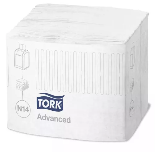 Tork Szalvéta Adagolós N14 "Xpressnap" Fit Fehér Levélmintás, 2R., Starterfold, 21,3X16,5Cm,  720Db/Csg, 6Csg/Karton