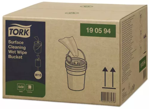 Tork Felülettisztító Nedves Törlőkendő Premium, Fehér, 1R., 58Lap/Vödör, 4Vödör/Karton