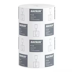   Katrin Kéztörlő Tekercses Plus S2 2R., Fehér, 60M/Tek, 12Tek/Karton, 40Karton/Raklap