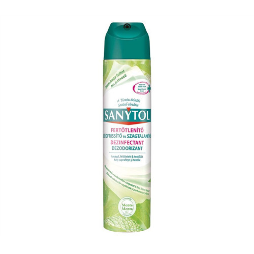 Sanytol Fertőtlenítő Légfrissítő És Szagtalanító 300Ml (12Db/Karton) Menta Illattal
