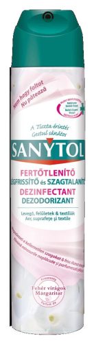 Sanytol Fertőtlenítő Légfrissítő És Szagtalanító 300Ml (12Db/Karton) Fehér Virágok