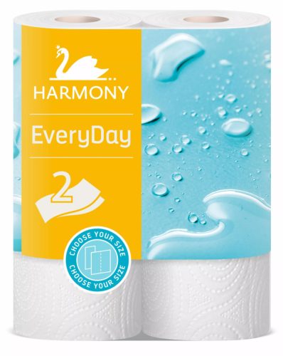 Harmony Tekercses Kéztörlő 2R., 11M/Tek, 2Tek/Csg, 24Csg/Karton, 16Karton/Raklap