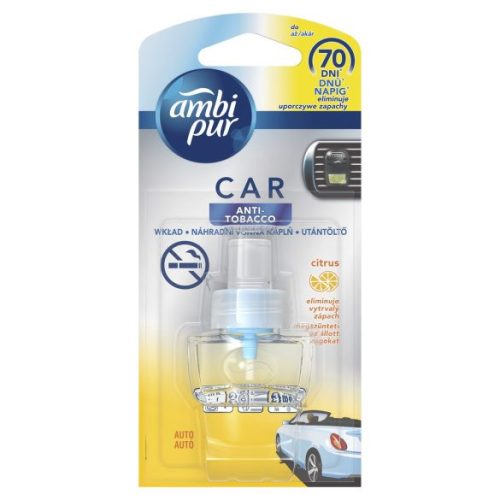 Ambi Pur Car Utántöltő 7Ml (9Db/Karton) Anti Tobacco Citrus