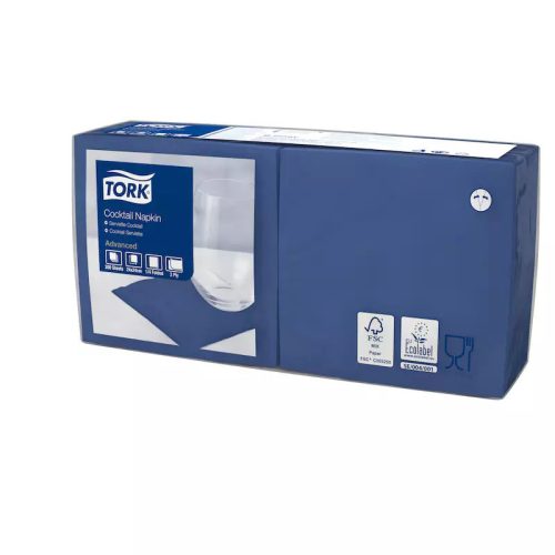 Tork Szalvéta Koktél, 24/2 Sötétkék, 200 Lap/Csg, 12Csg/Karton