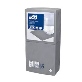   Tork Szalvéta Koktél, 24/2 Szürke, 200 Lap/Csg, 12Csg/Karton