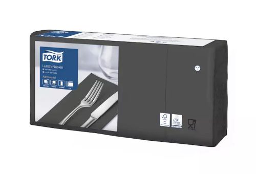 Tork Szalvéta Lunch Advanced 33/2 Fekete, 1/8 Hajtás, 200 Lap/Csg, 10Csg/Karton