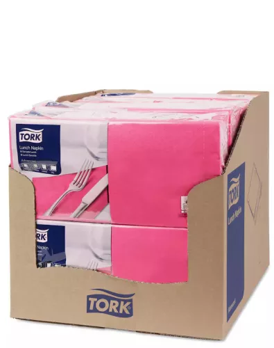 Tork Szalvéta Soft Lunch Advanced 33/3 Rózsaszín, 150 Lap/Csg, 10Csg/Karton - Készletkisöprés Akció
