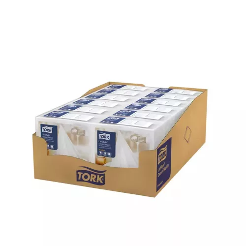 Tork Szalvéta Linstyle, Premium Textilhatású, Fehér, 39/1, 50Db/Csg, 12Csg/Karton