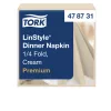 Tork Linstyle® Dinner Szalvéta, Krém, 39X39Cm, 1/4 Hajt., Iparilag Komposztálható, 50Lap/Csg