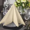 Tork Linstyle® Dinner Szalvéta, Krém, 39X39Cm, 1/4 Hajt., Iparilag Komposztálható, 50Lap/Csg