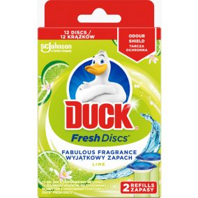   Duck Wc Öblítő Korong Utántöltő 2X36Ml/Csg, 6+6Db/Csg Lime