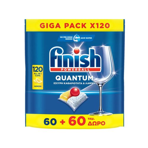 Finish Mosogatótabletta Quantum 120Db/Csg (4Csg/Karton) Citrom