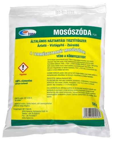 Hip-Tom Mosószóda 500G (30Db/Karton, 1080Db/Raklap)