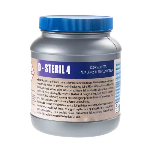 D-Steril4 Klórtabletta 330Db/Doboz, 1Kg (4Doboz/Karton)