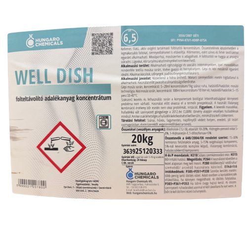 Well Dish Folttisztító Adalék, Aktív Oxigént Tartalmaz, Klórmentes, Kellemes Illatú 20Kg