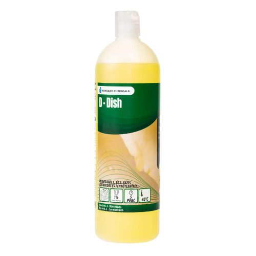D-Dish Fertőtlenítő Hatású Kétfázisú Kézi Baktericid, Yeasticid, Virucid Hatású Mosogatószer 1Kg (12Db/Karton)