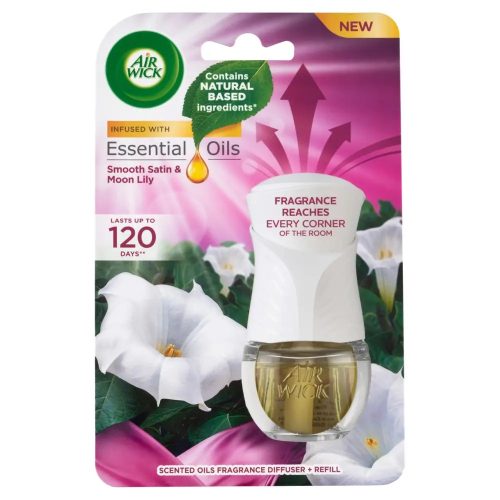 Air Wick Elektromos Illatosító Készülék+Utántöltő 19Ml (6Csg/Karton) Smooth Satin & Moon Lily