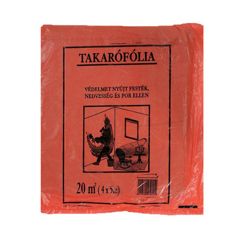 Takarófólia Vékony Piros 4X5M  (25Db/Karton)