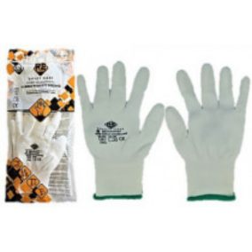 Kesztyű Safety First Ujjbegy Mártott Fehér "L"