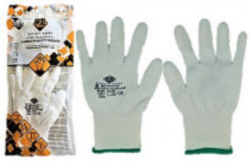 Kesztyű Safety First Ujjbegy Mártott Fehér "Xl" (12 Pár/Karton)