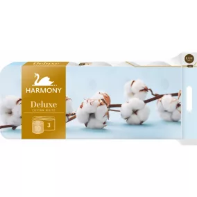   Harmony Toalettpapír Kistekercses 3R., Hófehér, 150Lap/Tek, 10Tek/Csg, 6Csg/Karton, 21Karton/Raklap