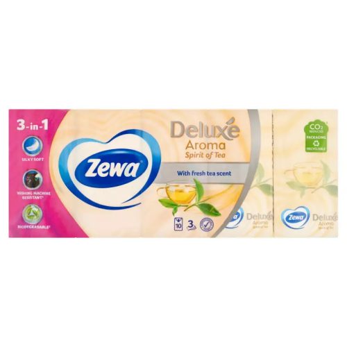 Zewa Zsebkendő 10X10Db/Csg, 3R., 24Csg/Karton Spirit Of Tea