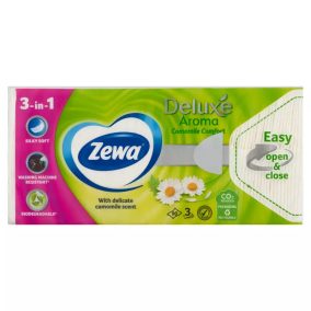 Zewa Zsebkendő 90Db/Csg, 3R., 40Csg/Karton Camomile Comfort