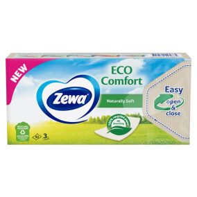   Zewa Eco Comfort Papírzsebkendő 3 Rétegű, 90Db/Csg Naturally Soft