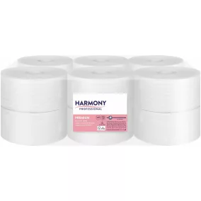   Harmony Toalettpapír Mini Jumbo 19Cm-Es, 2R., Fehér, 120M/Tek, 12Tek/Karton, 48Karton/Raklap