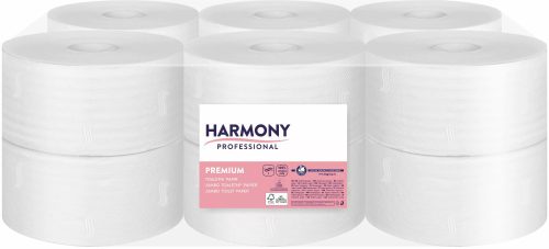 Harmony Toalettpapír Mini Jumbo 19Cm-Es, 2R., Fehér, 120M/Tek, 12Tek/Karton, 48Karton/Raklap
