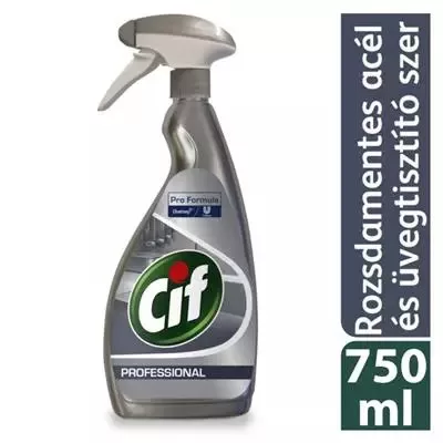 Cif Stainless Steel, Glass Rozsdamentes Acél- És Üvegtisztító 750Ml