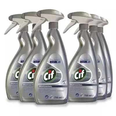 Cif Stainless Steel, Glass Rozsdamentes Acél- És Üvegtisztító 750Ml