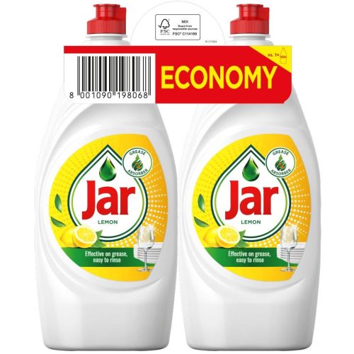 Jar Mosogatószer Duo 2X900Ml (6Csg/Karton) Lemon
