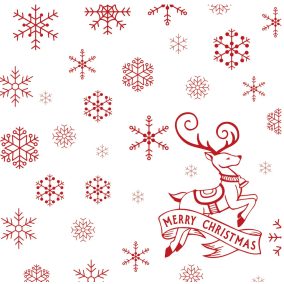   Fato Sztár Karácsonyi Szalvéta 2 Rétegű, 38X38Cm 40Db/Csg, Christmas Deer White