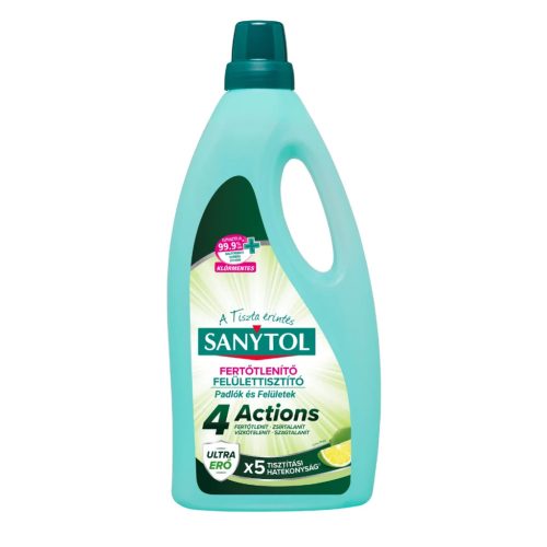 Sanytol Fertőtlenítő Felülettisztító 1L (12Db/Karton) 4 Actions