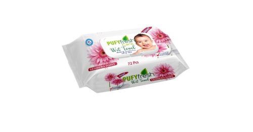 Pufy Fresh Nedves Törlőkendő 120Db/Csg (12Csg/Karton) Gerbera Daisy