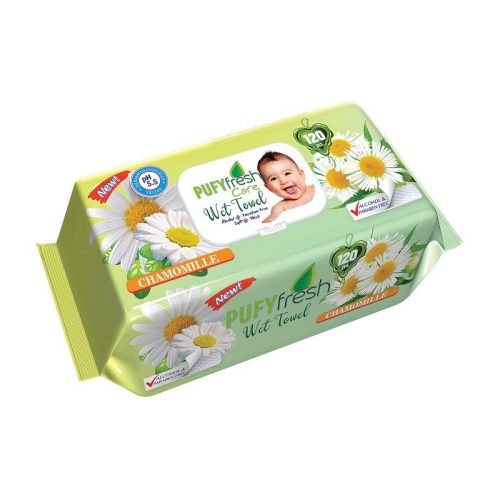 Pufy Fresh Nedves Törlőkendő 120Db/Csg (12Csg/Karton) Chamomille