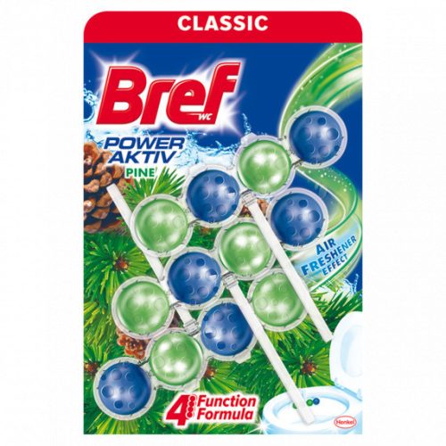 Bref Wc Tisztító Golyós Mega Pack (3Db-Os, 9Csg/Karton) Power Aktiv 3X50G Pine