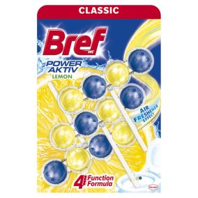 Bref Wc Tisztító Golyós Mega Pack Power Aktiv 3X50G Lemon