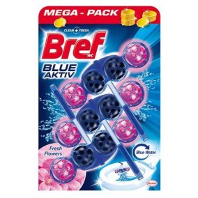   Bref Wc Tisztító Golyós Mega Pack Blue Aktiv 3X50G Fresh Flowers