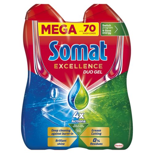 Somat Gold Gépi Mosogatószer 2X630Ml Duo Gél (4Csg/Karton)