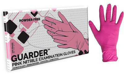 Guarder Pink Gumikesztyű Nitril Púdermentes Rózsaszín "Xs" 100Db/Doboz (10Doboz/Karton)