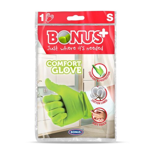 Bonus+ Komfort Gumikesztyű S